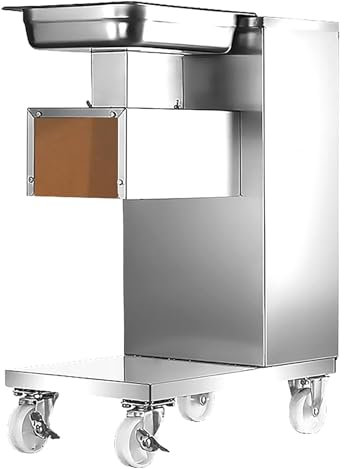 Machine de découpe de viande commerciale, machine à déchiqueter la viande 1100 lb/heure, machine de découpe de viande électrique 550 W, trancheuse à viande à lame de 3 mm pour cuisine, restaurant, a
