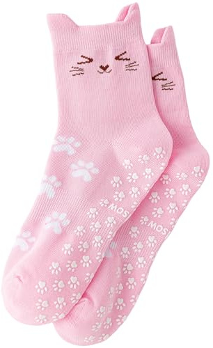 Yawlsow Pilates Grip Socken für Damen und Mädchen niedlich Yoga Gripy Anti-Rutsch-Socken mit Katze Pfote Greifer Rutschfeste Stoppersocken für Ballett Tanz Trampolin Krankenhaus Fitness Zuhause