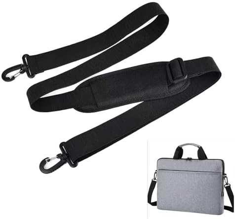 JFGDVW Bag Straps, Adjustable Replacement Padded Shoulder Bag Strap, Universal Cross Body Bag Straps, For Luggage, Laptop Bags,Messenger Briefcases, Handbags, And Sports Gear (Black)