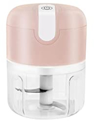 JINGYAN Garlic Presses Electric Garlic Masher Sturdy Durable Mini Crusher Chopper USB Charging For Crushed Garlic Crushed Ginger Crushed Fresh Chili(Pink)