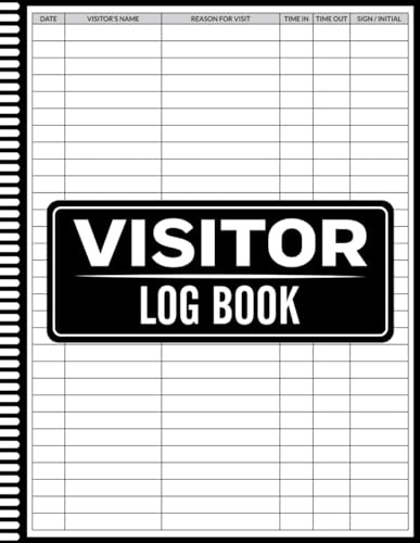 Visitor Log Book: Guest Sign In and Sign Out Register for Offices and Businesses:: Tracking 3210 Entries with Ease, Track & Trace Book, Visitor Sign In Sheets