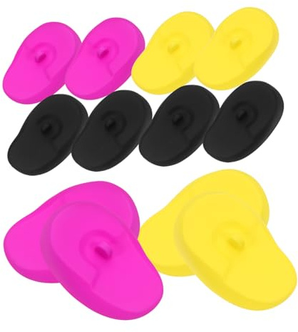 BESTYASH 6 Pairs Silicone Ear Covers for Hair Dye Protection Portable Soft Ear Shields for Shampooing and Travel