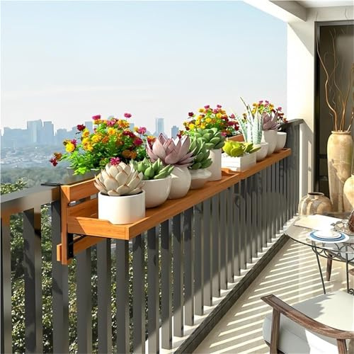 JingNian Mesa Colgante De Balcón, Escritorio Plegable para Barandilla, Multifuncional, Mesa Café Exterior Jardín Terraza, Fácil De Instalar Y Ahorrar Espacio(90cm)