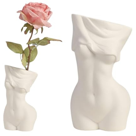 Impresionante escultura de jarrón de torso, jarrón de cuerpo femenino desnudo, regalo para mujeres/novias