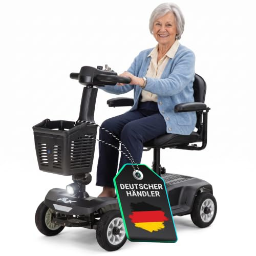 eFlux Seniorenmobil M1 | Elektromobil für Senioren klappbar | E Roller bis 20 km Reichweite | Rollator | Elektroroller | Rollstuhl elektrisch | Elektrorollstuhl | Seniorenroller