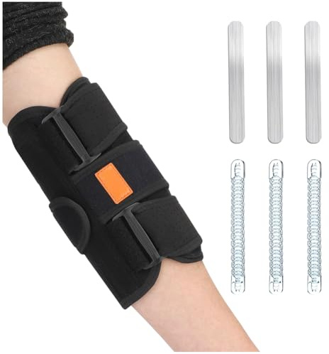 NONDK Ulnar Nervsmärtlindring och Seninflammationstöd, Justerbart Armbågsstöd för Kubitaltunnel, Passar Män och Kvinnor.