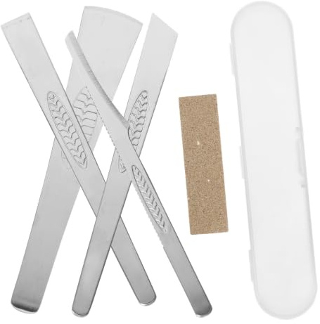 JOINPAYA Cuchillos de Pedicura Cuchillos para Cutículas de Acero Inoxidable, Herramientas de Recorte de Pedicura para Uñas Encarnadas, Portátiles, para Eliminar Piel Muerta, Uso Doméstico