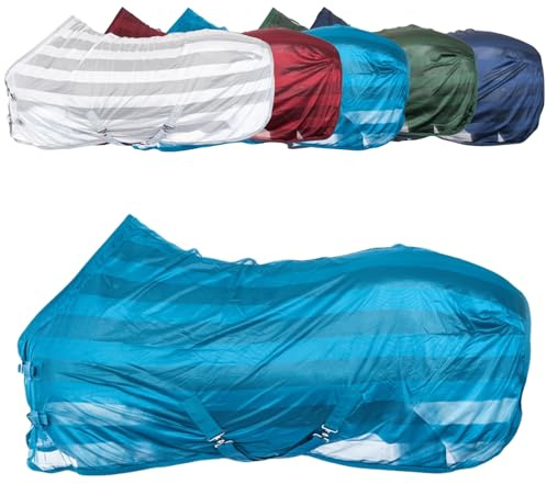 RL24 - Fliegendecke für Pferde Basicline – Petrol – Gr. 125cm | Effektiver Schutz vor Insekten – Ekzemerdecke mit verstellbarer Kreuzbegurtung – atmungsaktiv & strapazierfähig