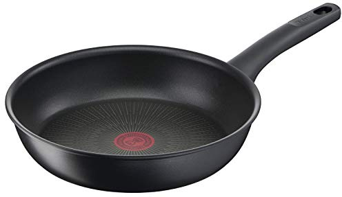 T-fal G26505 Bratpfanne, 10,2 Zoll (26 cm), Gasherd-kompatibel, unbegrenzte Hart-Titan-Induktionspfanne, antihaftbeschichtet, Schwarz
