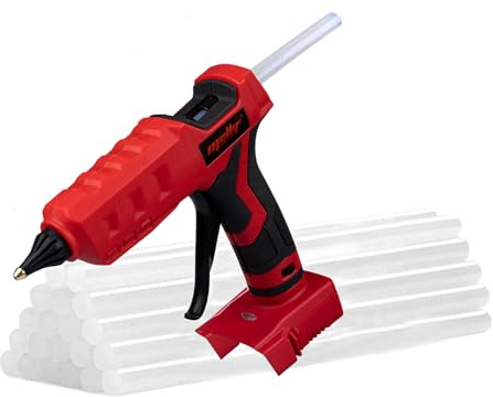 Cordless Hot Glue Gun Compatible with Milwaukee 18V Battery, Mellif Handheld Electric Power Glue Gun Full Size for Arts & Crafts & DIY with 20 0.43 Glue Sticks (Tool Only)