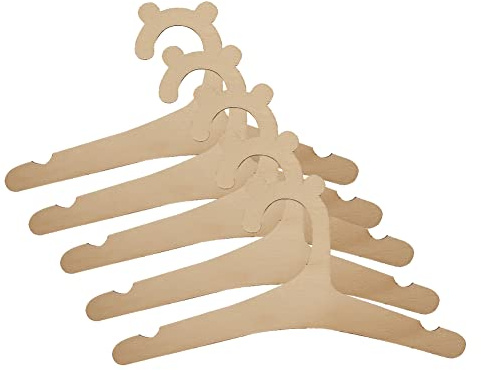 5 Stück Kinder Kleiderbügel, rutschfeste Kinderkleiderbügel, Baby Hölzerne Kleidung Hose Hook Kleiderbügel für Baby Kinder Kinderzimmer Kleiderbügel Home Decors