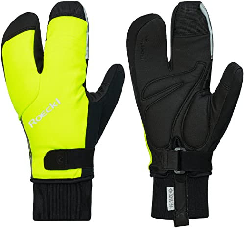 Roeckl Villach 2 Lobster Winter Fahrrad Handschuhe lang fluo gelb 2023: Größe: 10.5