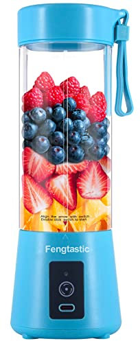 Portable Blender for Shakes and Smoothies, Personal Mixer USB Rechargeable Small Smoothie Mixer (Blue)