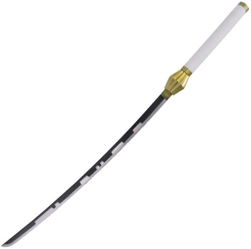Katana Schwert Schwarz/Weiß/Gold - Samurai Schwert - Ninja Cosplay Fasching Kostüm Deko Training Rollenspiele Sammler Outdoor Freizeit Hobby