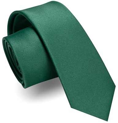 JEMYGINS Schmale Herren Matte Krawatte einfarbig in verschiedenen Farben 6cm