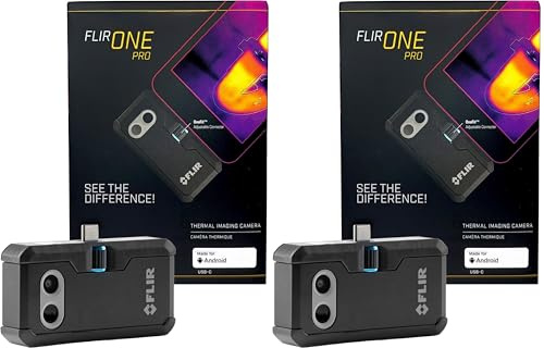 FLIR ONE Pro Thermal Imaging Camera for Android USB-C, Professional Grade Thermal Camera for Smartphones, with VividIR and MSX Image Enhancement Technology (Lot de 2)