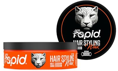 Pro Rapid Hair Styling Wax Atithan 150ml – High Shine Look, Ultra Strong Hold, Edge Control, Tropical Fruits Scent, Keratin Enriched Hair Wax for Men