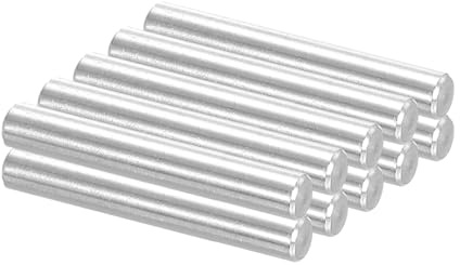 PATIKIL 10 Stück 304 Edelstahl Zylinderstift 6mm Durchmesser, 50mm Länge Dübelstifte Metall Regalstifte für Kleiderschrank Kommode Schrank Bücherregal Industrie Haushalt Möbel Regale