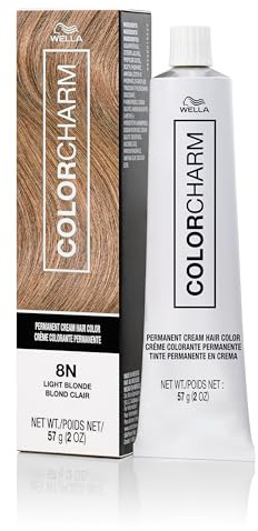 COLORCHARM Permanent Cream Hair Color, 8N Light Blonde, 2 oz.