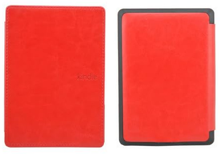 RUIPOCX Hüllen kompatibel mit Kindle 4./5. Generation Modellnummer D01100 E-Book-Reader 6'' 2011 und 2012 Lederhülle(Red)
