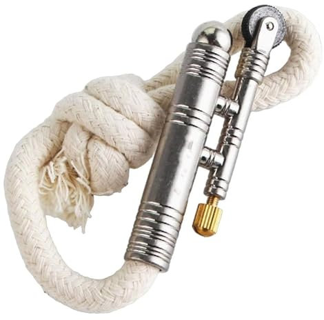 BXFFFCEO Encendedor de metal antiguo resistente al viento, encendedor de gabardina retro, encendedor de supervivencia para acampar al aire libre, (B)
