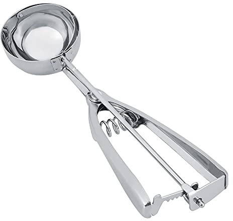 Nikou Cucchiaio da gelato in acciaio inox, grande paletta per gelato, per cucina, paletta per gelato, accessorio da cucina, lunghezza 20 cm