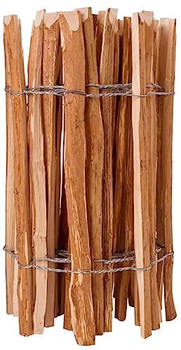 Kleiner Zaun Weidezaun Fences Gartenzaun - Staketenzaun Haselnussholz 60x500 cm für Campingplatz Garten Terasse Balkon