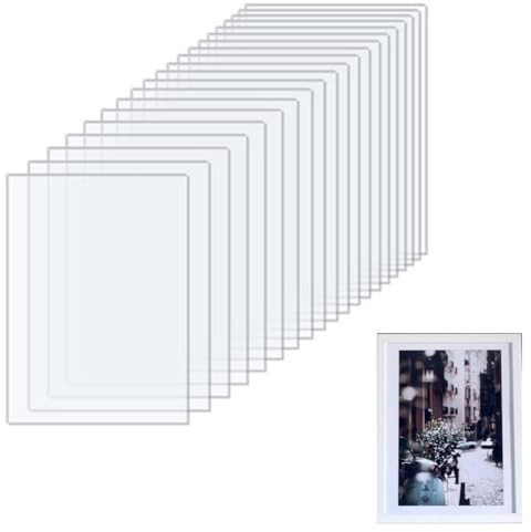 JUGUTA 10 Pièces 150 X 100 X 1Mm Plaque Acrylique Transparente Plaque Plexiglas Transparent Pour Le Remplacement Du Verre Du Cadre Photo, L'Affichage Des Projets, La Peinture (4 * 6 Pouces)
