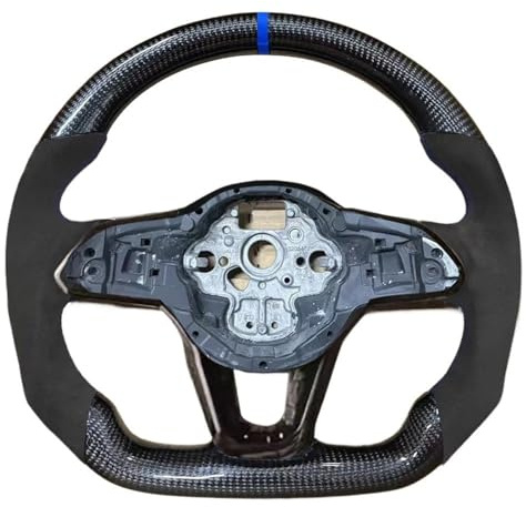 Volantes de coche Compatible Con VW Para Golf MK8 Para GTI R Volante De Fibra De Carbono Personalizado Para Competición, Accesorios Interiores