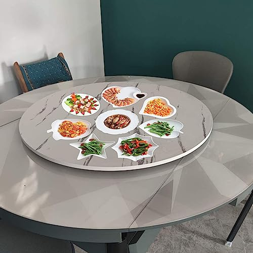 Plateau de service tournant en bois – Plateau rotatif rond pour les fêtes et banquets Silencieux et facile à partager Disponible en 6 belles couleurs, parfait pour le divertissement