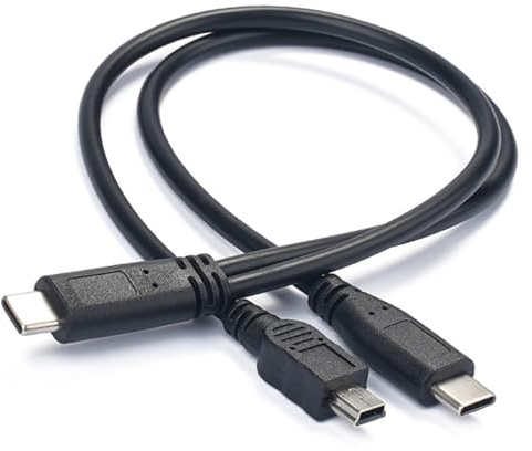 BUBEFSKD Cavo Ricarica da Tipo C A Doppio Lungo 30 Cm Supporta 15 W Veloce per Telefoni Tablet E Altri Dispositivi Doppio Cavo USB C