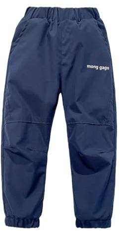 Fleece Lined Waterproof Trousers Kids Winter Thermal Snow Pants Boys Girls Warm Windproof Ski Joggers Outdoor Elastic Waist Hiking Walking Sweatpants