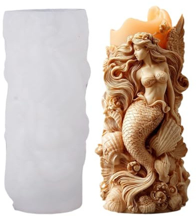 in Silicone per Candele | in Silicone Antiaderenti Riutilizzabili,Stampo Decorativo da Tavolo per Resina e Gesso,Ideale per Decorazioni Tavolo Progetti Artistici Compleanni Natale e Feste