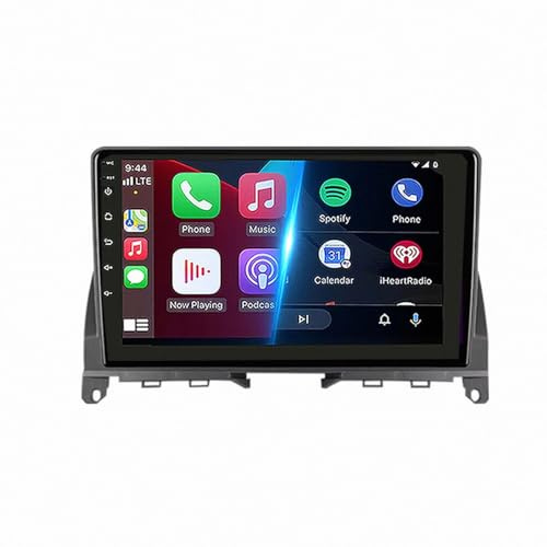 Bilnavigering för Benz C Class 2006-2011 Med Apple Carplay Och Android Auto, Bärbar Pekskärm, Trådlös Biluppspelningsskärm Med Röststyrning Bilradio Stereo Gps Navi, 8 Kärna 6G＋128G