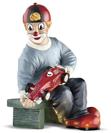 GILDE Gildeclown Deko Figur Clown Mein ganzer Stolz - Sammlerstück handbemalt - Höhe 12 cm - Auto Geschenk für Männer Geburtstag