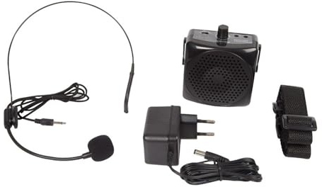 HQ-Power Tragbarer Sprachverstärker mit Headset und Tragband, 5 W, Schwarz
