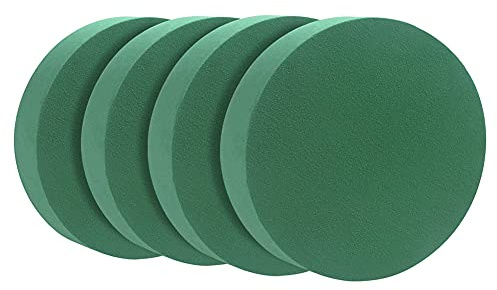 CCINEE Round Floral Foam Blocks,8 Large Wet Styrofoam Bricks for Wedding Flower Arrangement Supply,Pack of 4