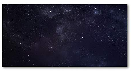 Tulup Splashback 39.37x19.68 inch / 100x50cm Wall Protection Glass Panel Kitchen Panel Splash-back Kitchen Protection Induction Cooker Tempered Glass Toughened Safe Glass - Black - constellation