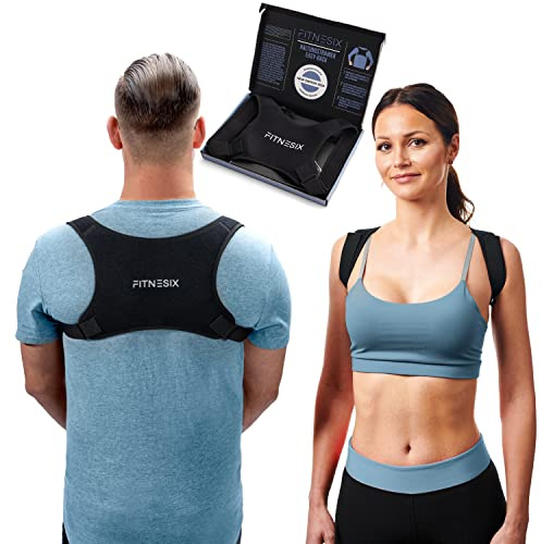 FITNESIX DESIGN 2022 - Rücken Geradehalter bodydynamisch Haltungskorrektur für Damen & Herren mit elastischen Bewegungsbändern (XL/XXL), Schulter, Nacken