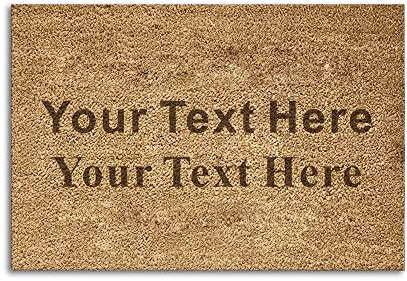 howson london Personalised Door Mat Custom 400 x 600mm Door Mats Christmas Door Mat Indoor Funny Coir Doormat Inside Customised Floormat Home Decoration Welcome House Office Floor Mat (Design 02)