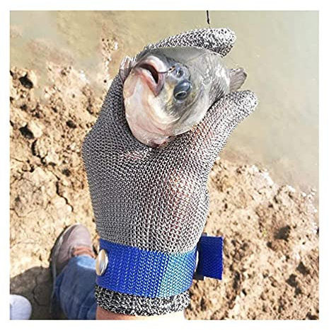 AGYH Anti-cut Gloves Cut-resistant Gloves, Chain Mail Gloves, Butcher Safety Work Gloves, Hand Protection For Fishing And Gardening (Size : 5PCS/L)