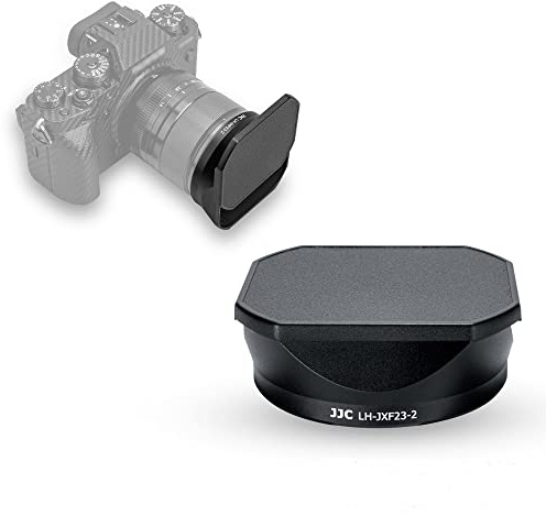JJC Lens Hood für Fuji XF 23mm F1.4 R LM WR & XF 33mm F1.4 R LM WR - 58mm | Haube aus Schwarz eloxiertem Aluminium, Mit verschiebbarem Objektivdeckel, Passend für 58mm Filter, Ersetzt Fuji LH-XF23II