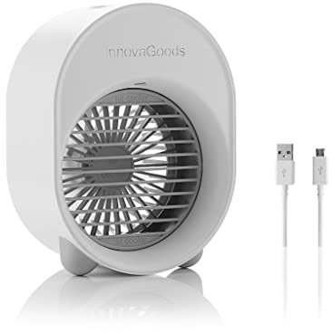 MODEZVOUS Climatizador Portátil Ultrason Refrigerador Ventilador Móvil Humidificador Purificador Ventilador para Escritorio Habitación USB