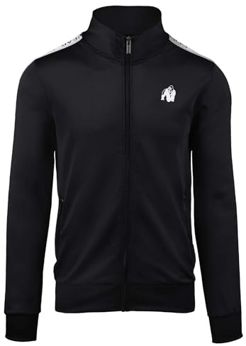 GORILLA WEAR Delaware träningsjacka för män träning, Svart, S