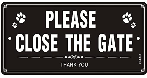 Please Close the Gate Sign Reflective Aluminum - 15x30cm, Outdoor Waterproof, UV Resistant, Durable