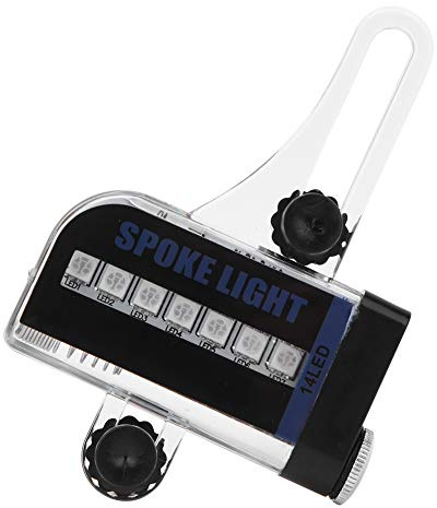 Ejoyous Vélo RGB Spoke Light, 14LED Feux de Roue de vélo Dual Side Wheel Lights Spoke Lights Fil Lampe Accessoires pour VTT
