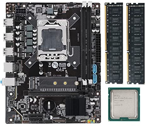 ESmoda Kit de Carte MèRe X79 LGA 1356 avec Processeur Xeon E5 2420 V2 8 Go (2X4 Go) DDR3 Ecc Reg Ram Nvme M.2 -ATX E5-V304