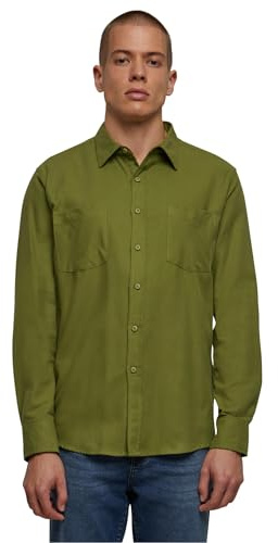 Urban Classics Flanellskjorta för män, Oliv/Newolive, 4XL