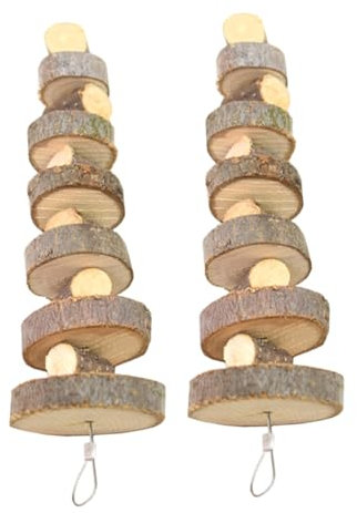 minkissy 2 Pièces Brochettes molaires Jouet Mordre Lapin Bois de Pommier