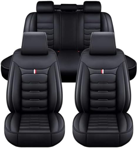 WITH001 Auto Sitzbezüge Sets für Opel Mokka B/Mokka-e 2021 2022 2023, Leder Allwetter wasserdichtes Komfortabler Autositzbezug Full Set Accessories,C All Black
